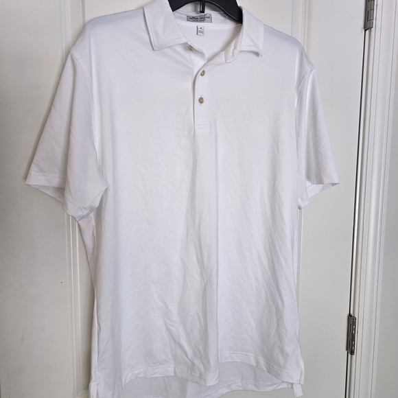 Peter Millar Summer Comfort Solid Performance Polo White Crown Sport - Picture 2 of 10